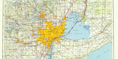 Detroit na mapie USA