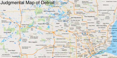 Potępiać mapie Detroit
