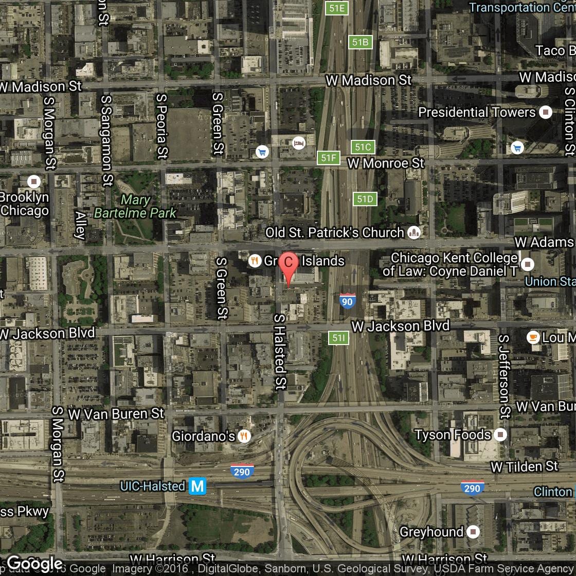 mapa Гриктаун w Detroit