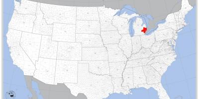 Detroit na mapie
