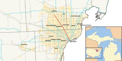 Detroit gmin mapie