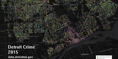 Detroit przestępczości mapie